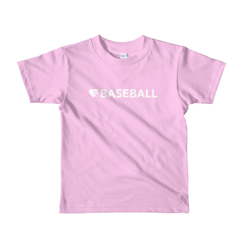 Pink Heart=Baseball Kids Tee