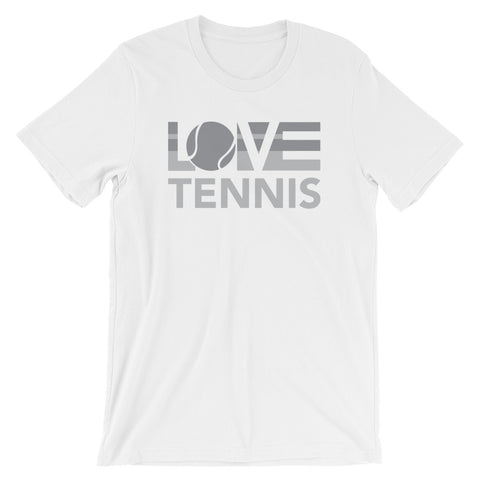 White LOV=Tennis Unisex Tee