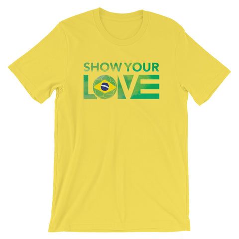 Yellow Show Your Love Brazil Unisex Tee