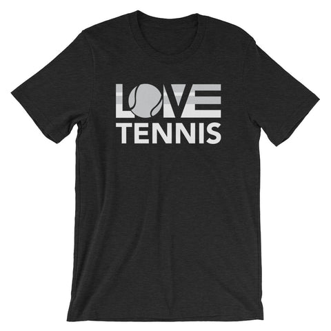 Black LOV=Tennis Unisex Tee