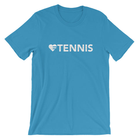 Ocean blue Heart=Tennis Unisex Tee