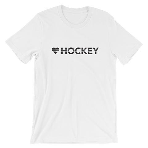 White Heart=Hockey Unisex Tee
