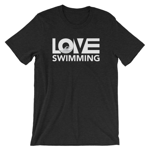 Black LOV=Swimming Unisex Tee