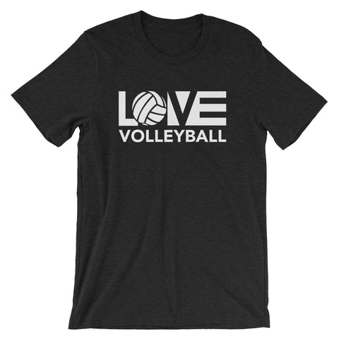 Black LOV=Volleyball Unisex Tee